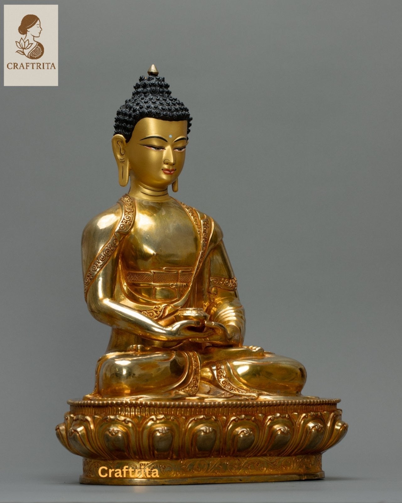 Amitabha Buddha Pure Land Statue | Handcrafted for Meditation & Spiritual Serenity