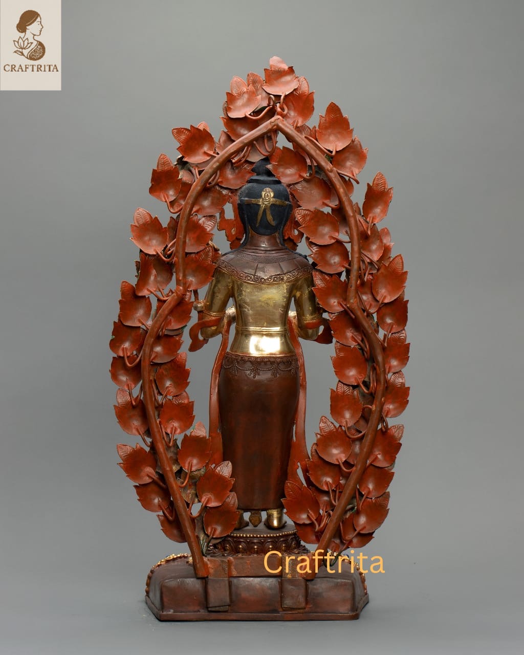Maitreya Buddha – Handcrafted Nepalese Statue with 24K Gold Gilding | Spiritual Decor