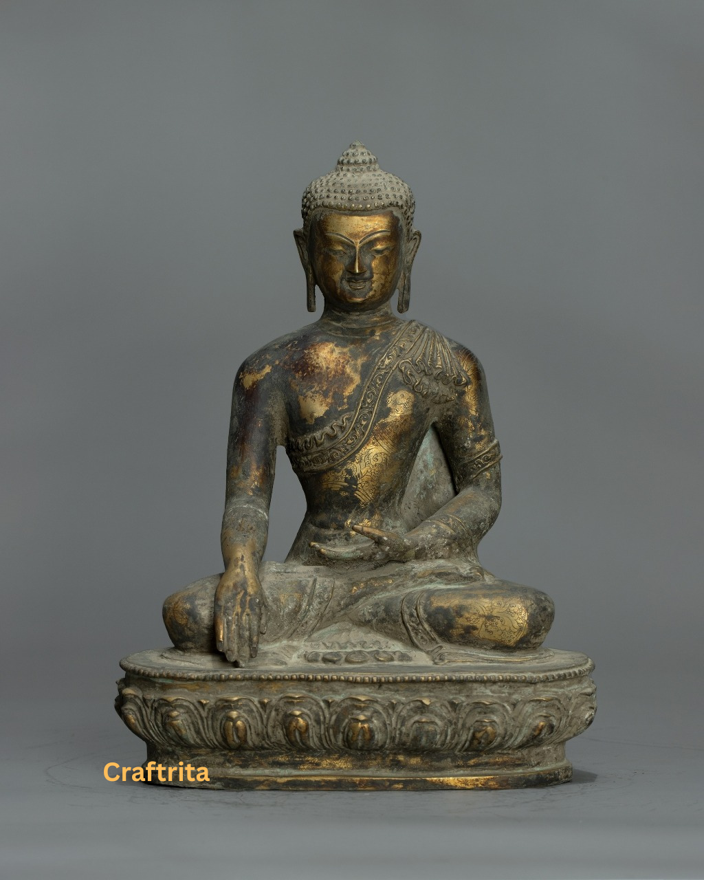 Antique Shakyamuni Buddha Statue β Nepalese Buddhist Art & Home Decor