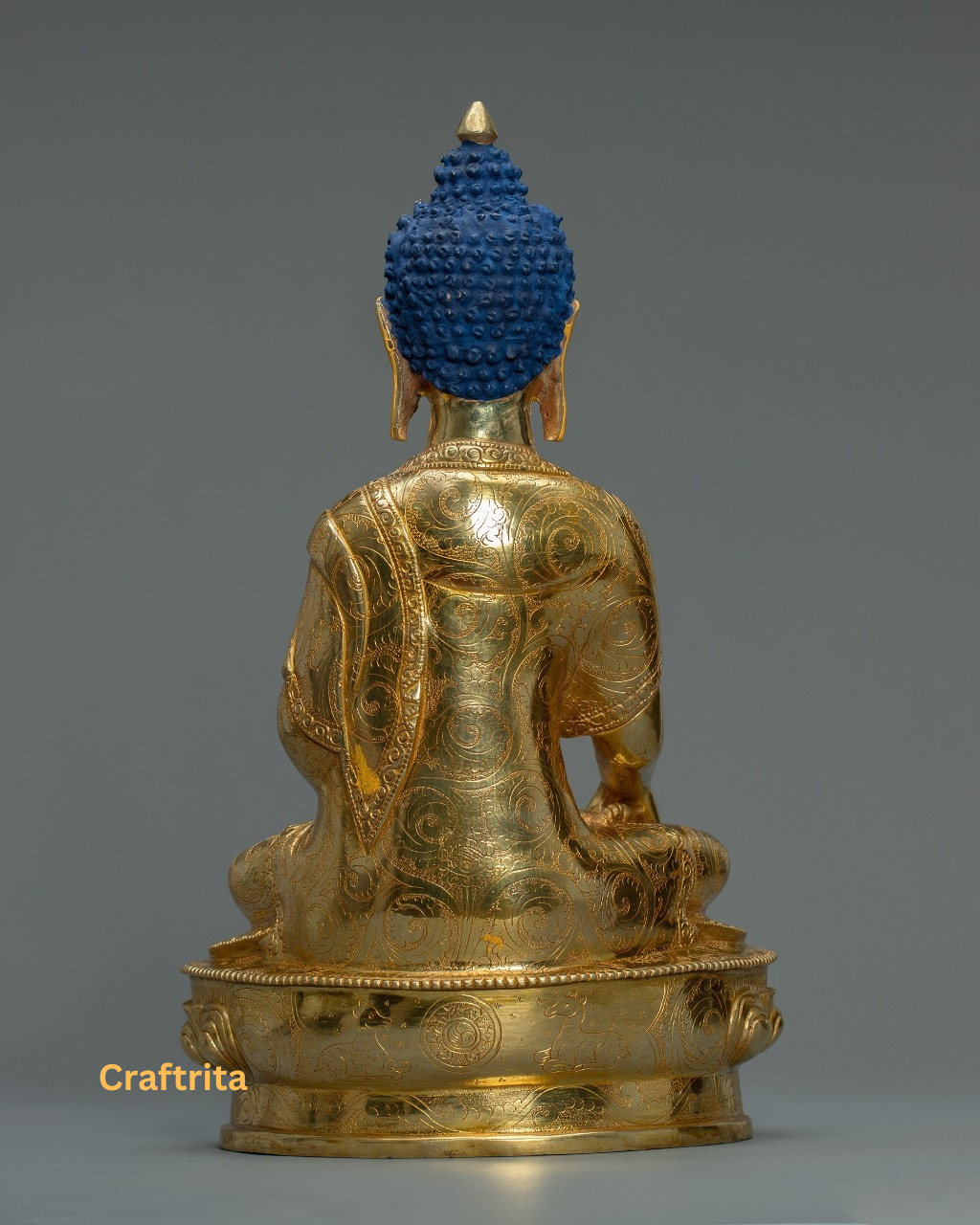 Shakyamuni Buddha Meditation Statue – Handcrafted in Nepal | Symbol of Enlightenment & Peace | Tibetan Buddhist Art for Home Decor