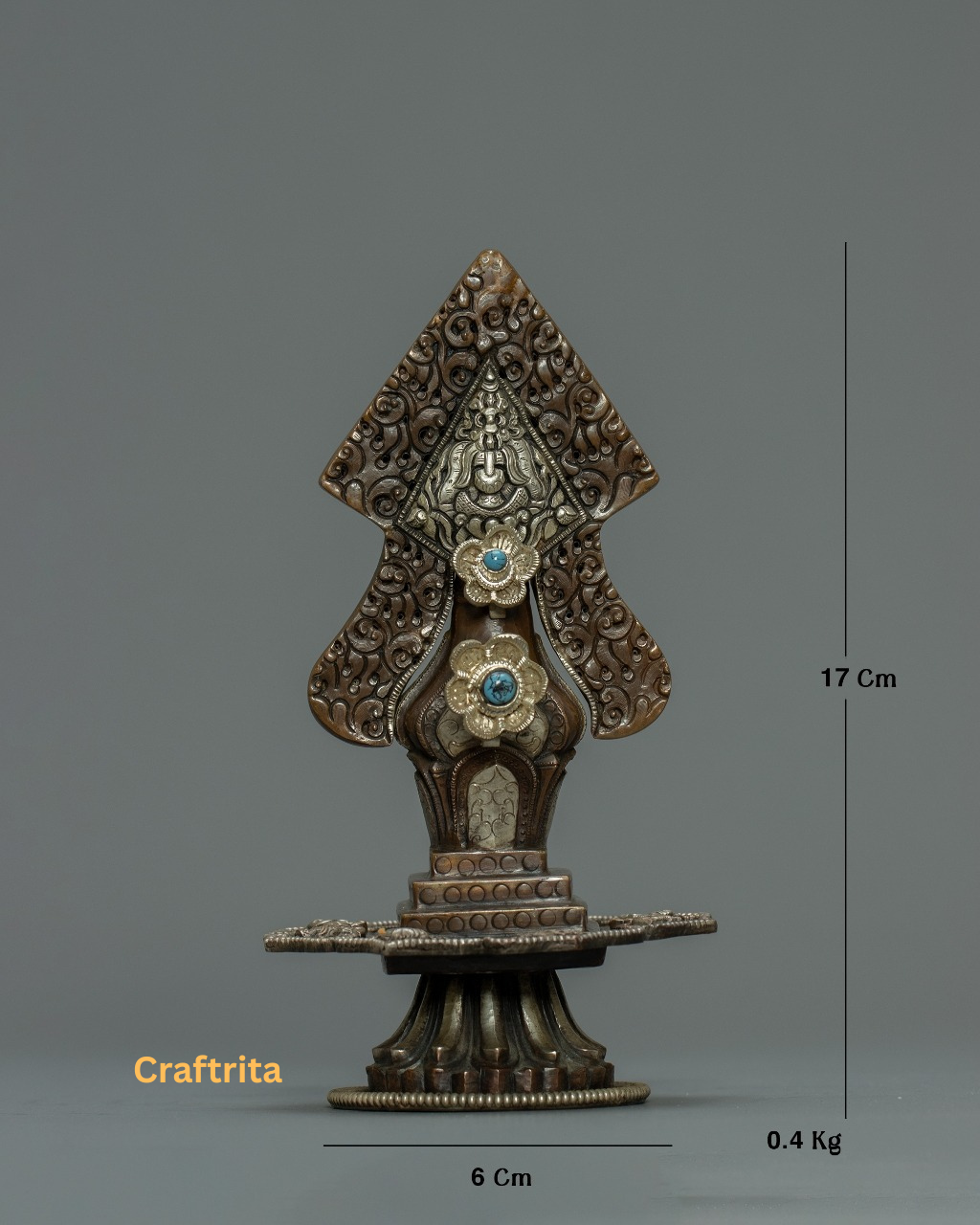 Tibetan Copper Torma β Handmade Buddhist Ritual Offering for Altar & Meditation | Made in Nepal