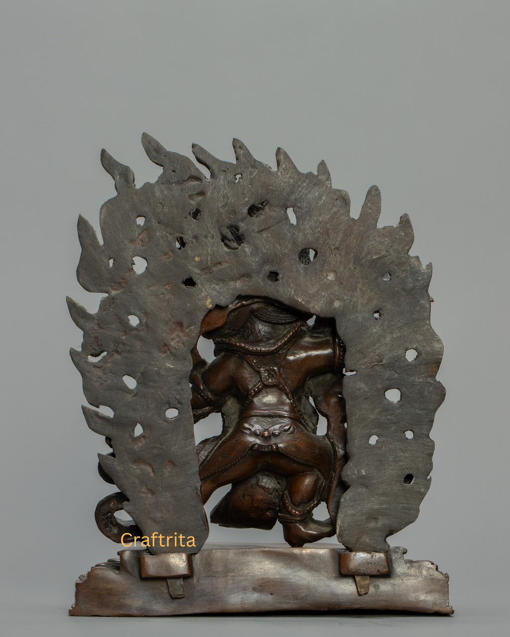 Vajrapani Statue β Handmade Nepalese Buddhist Protector in Silver-Plated Copper