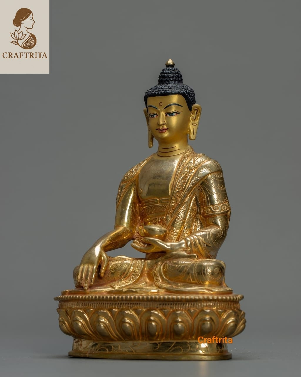 Shakyamuni Buddha Statue – Handmade in Nepal | Tibetan Buddhist Symbol of Enlightenment & Peace