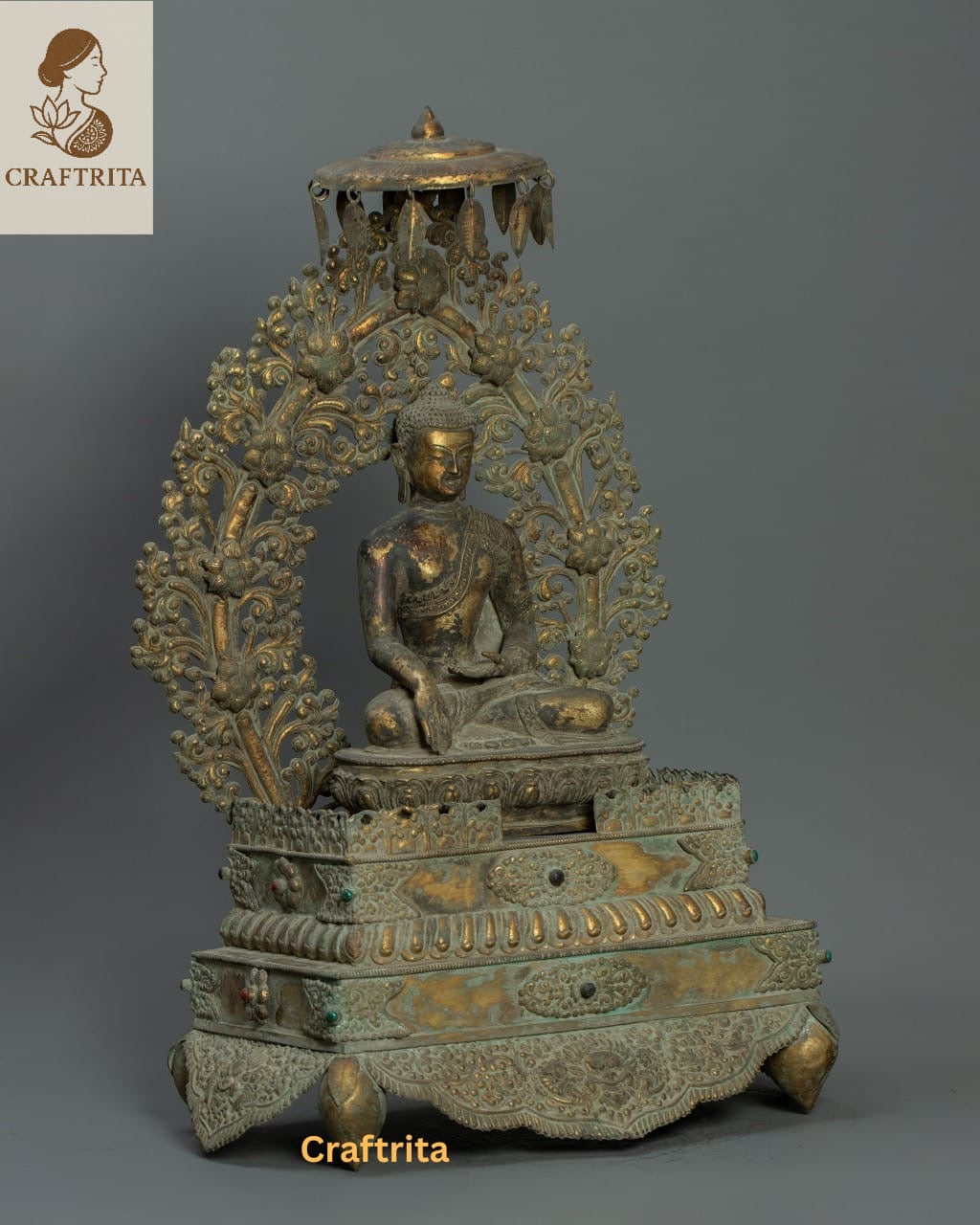Antique Shakyamuni Buddha Statue –  Nepalese Buddhist Art & Home Decor