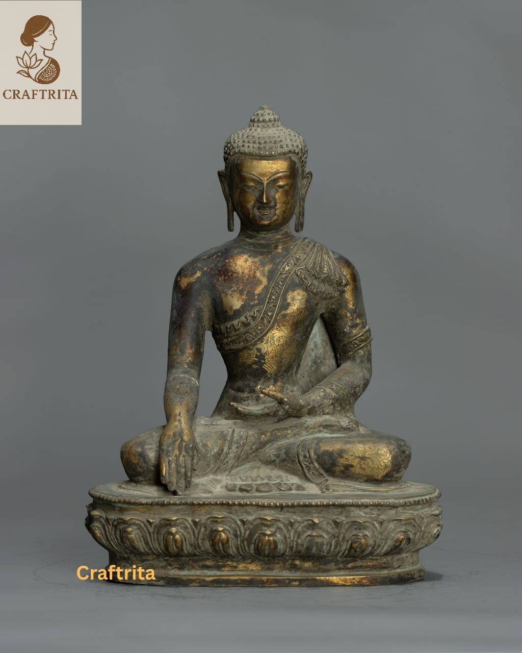 Antique Shakyamuni Buddha Statue –  Nepalese Buddhist Art & Home Decor
