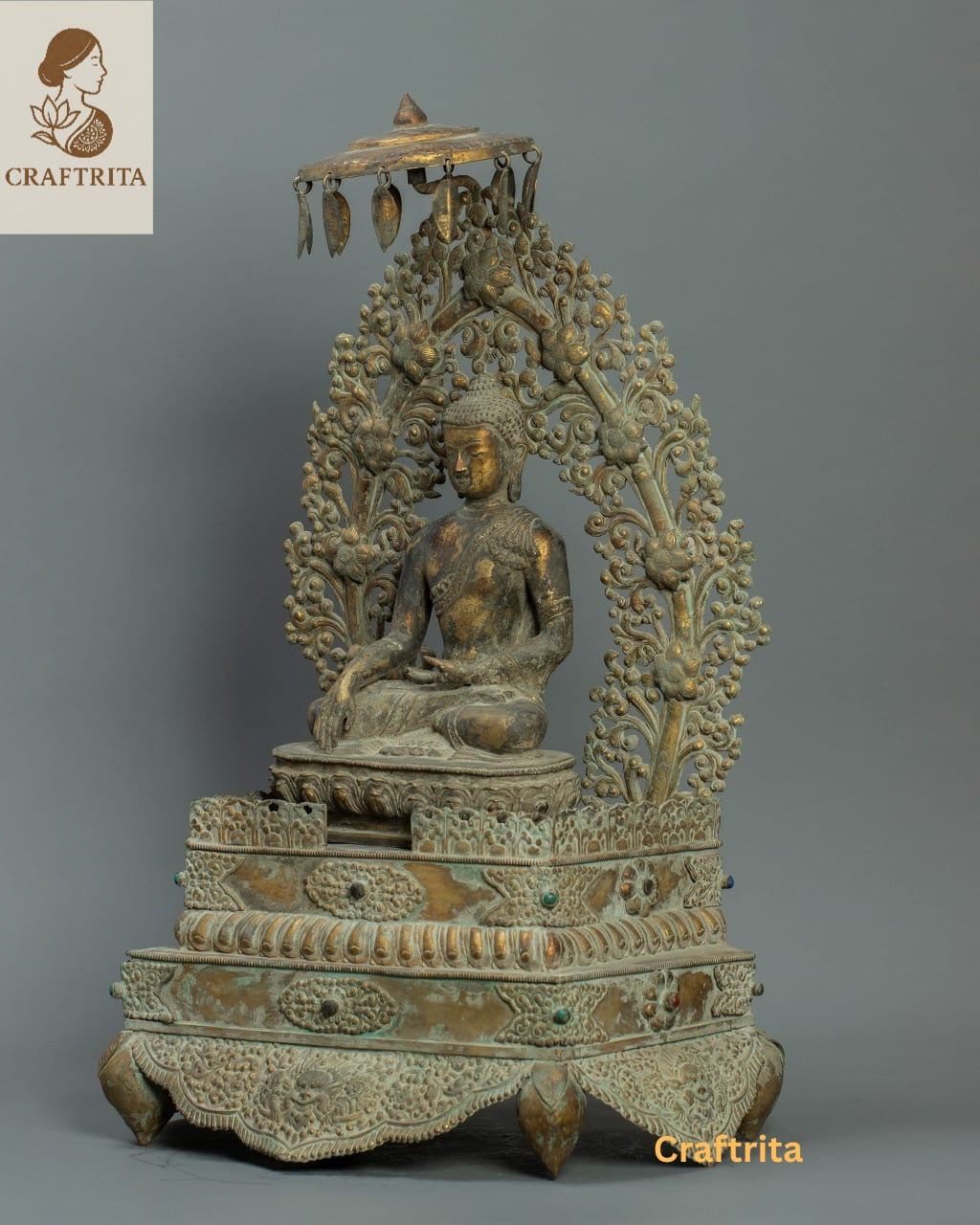 Antique Shakyamuni Buddha Statue –  Nepalese Buddhist Art & Home Decor