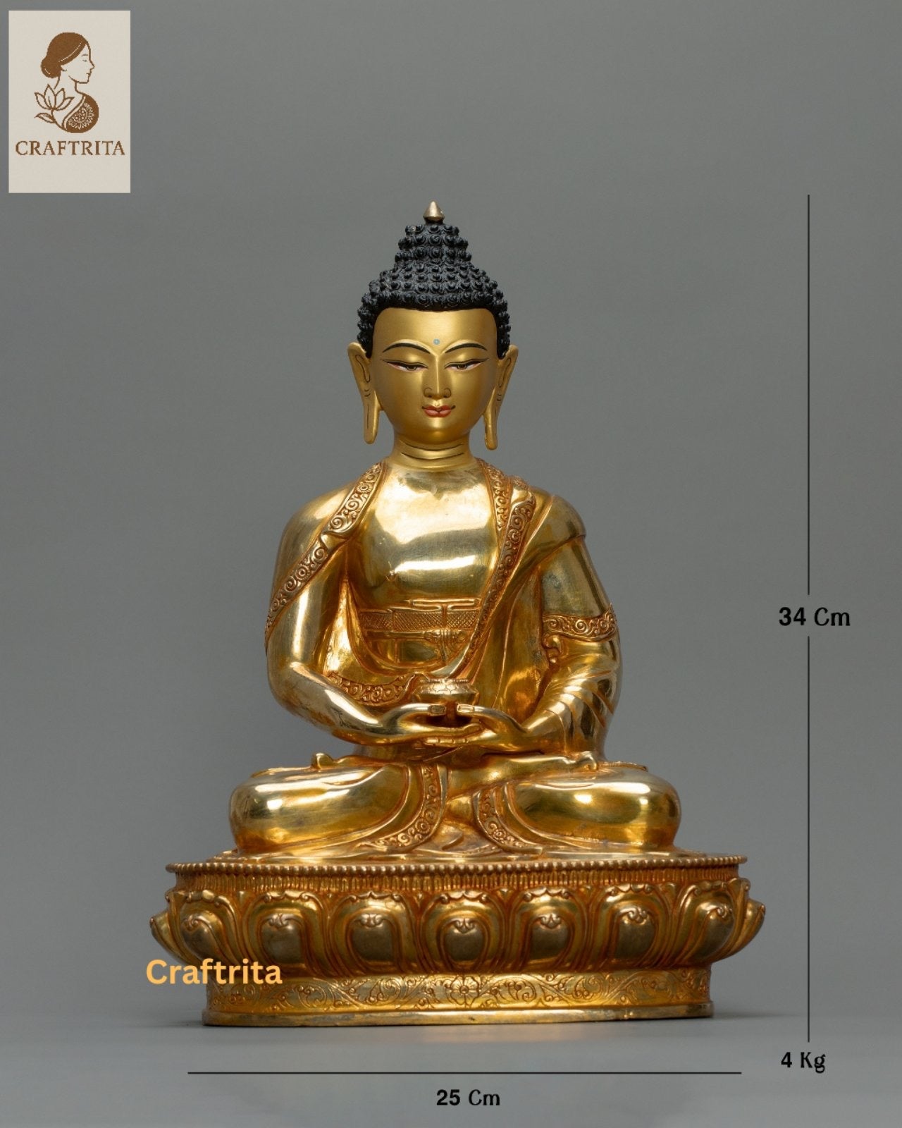 Amitabha Buddha Pure Land Statue | Handcrafted for Meditation & Spiritual Serenity