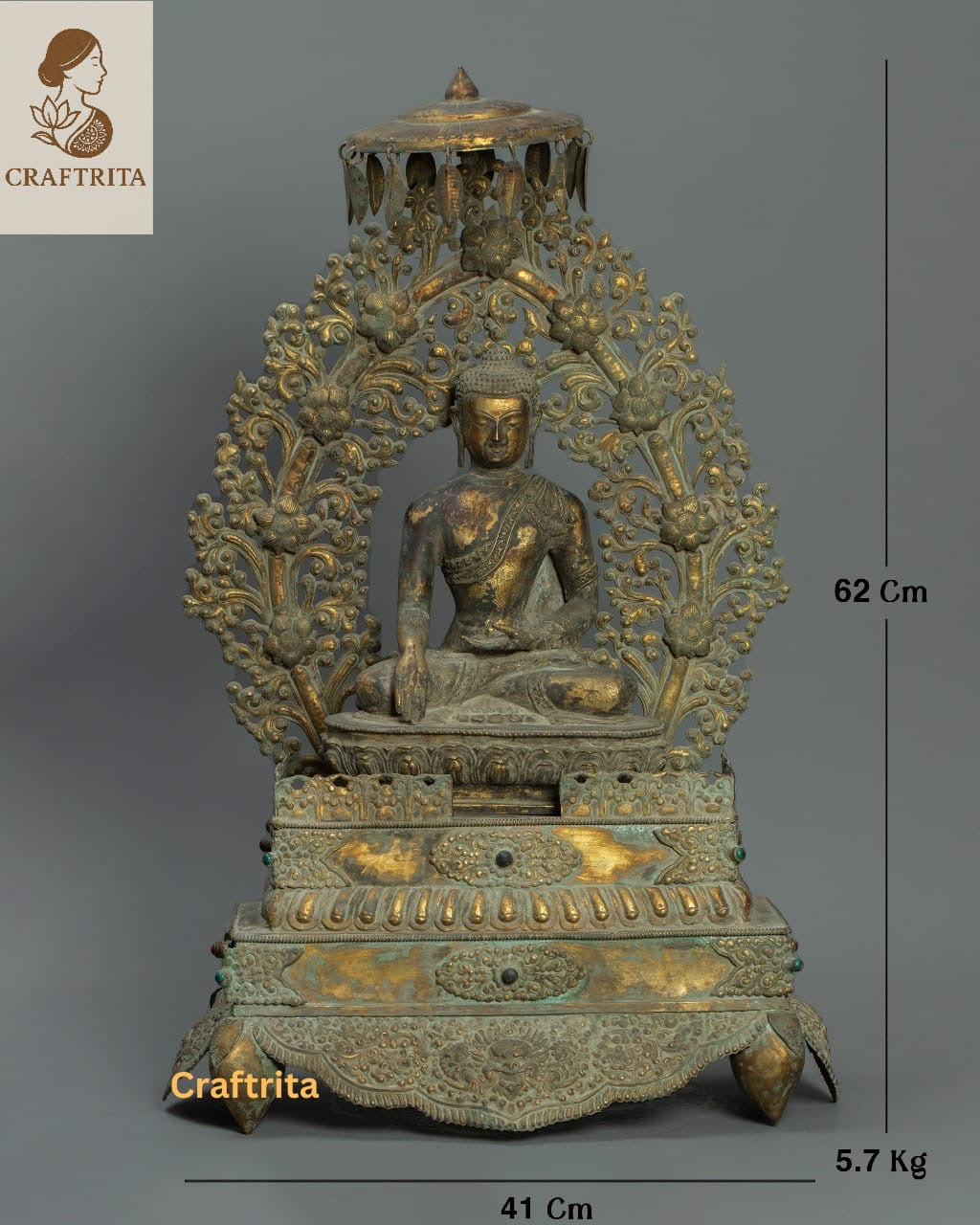 Antique Shakyamuni Buddha Statue –  Nepalese Buddhist Art & Home Decor