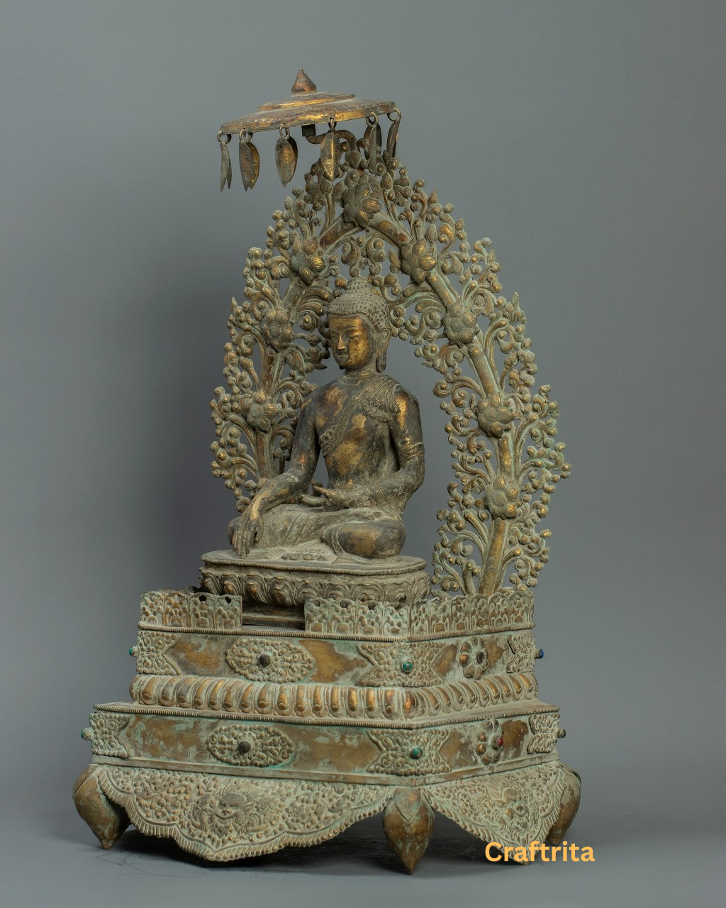 Antique Shakyamuni Buddha Statue –  Nepalese Buddhist Art & Home Decor