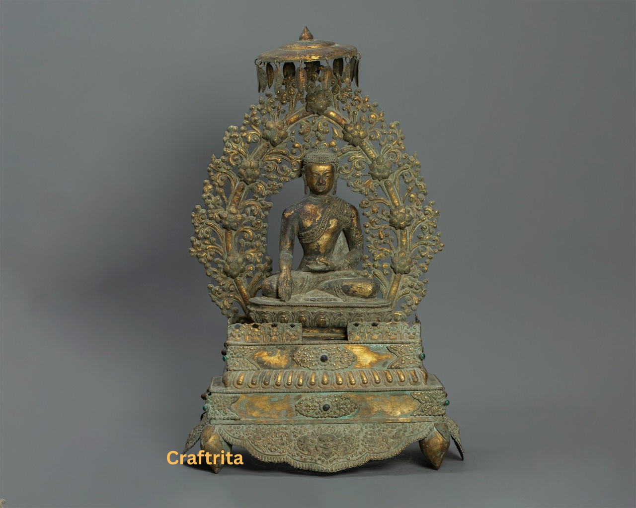 Antique Shakyamuni Buddha Statue –  Nepalese Buddhist Art & Home Decor