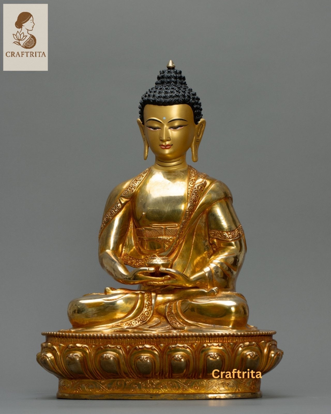 Amitabha Buddha Pure Land Statue | Handcrafted for Meditation & Spiritual Serenity