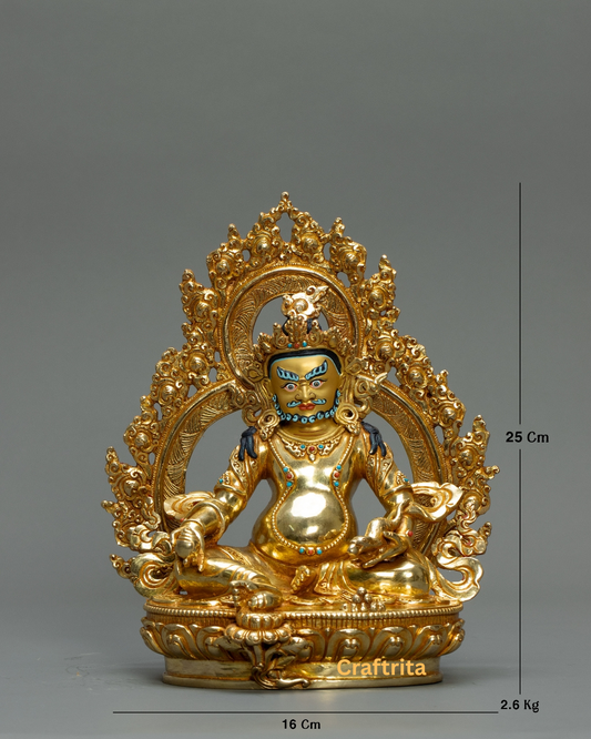 Dzambhala Statue – 2.6kg | Copper with 24K Gold Plating & Fire Gold Gilding