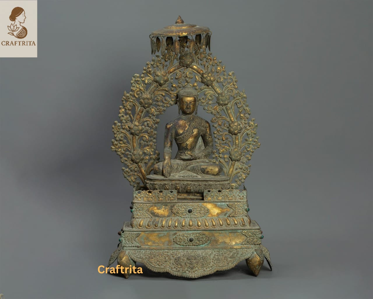 Antique Shakyamuni Buddha Statue –  Nepalese Buddhist Art & Home Decor