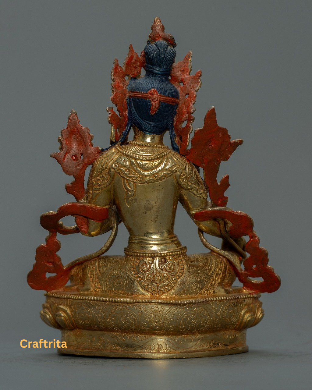 Green Tara Statue – Handmade Nepalese Tibetan Buddhist Goddess of Compassion & Protection
