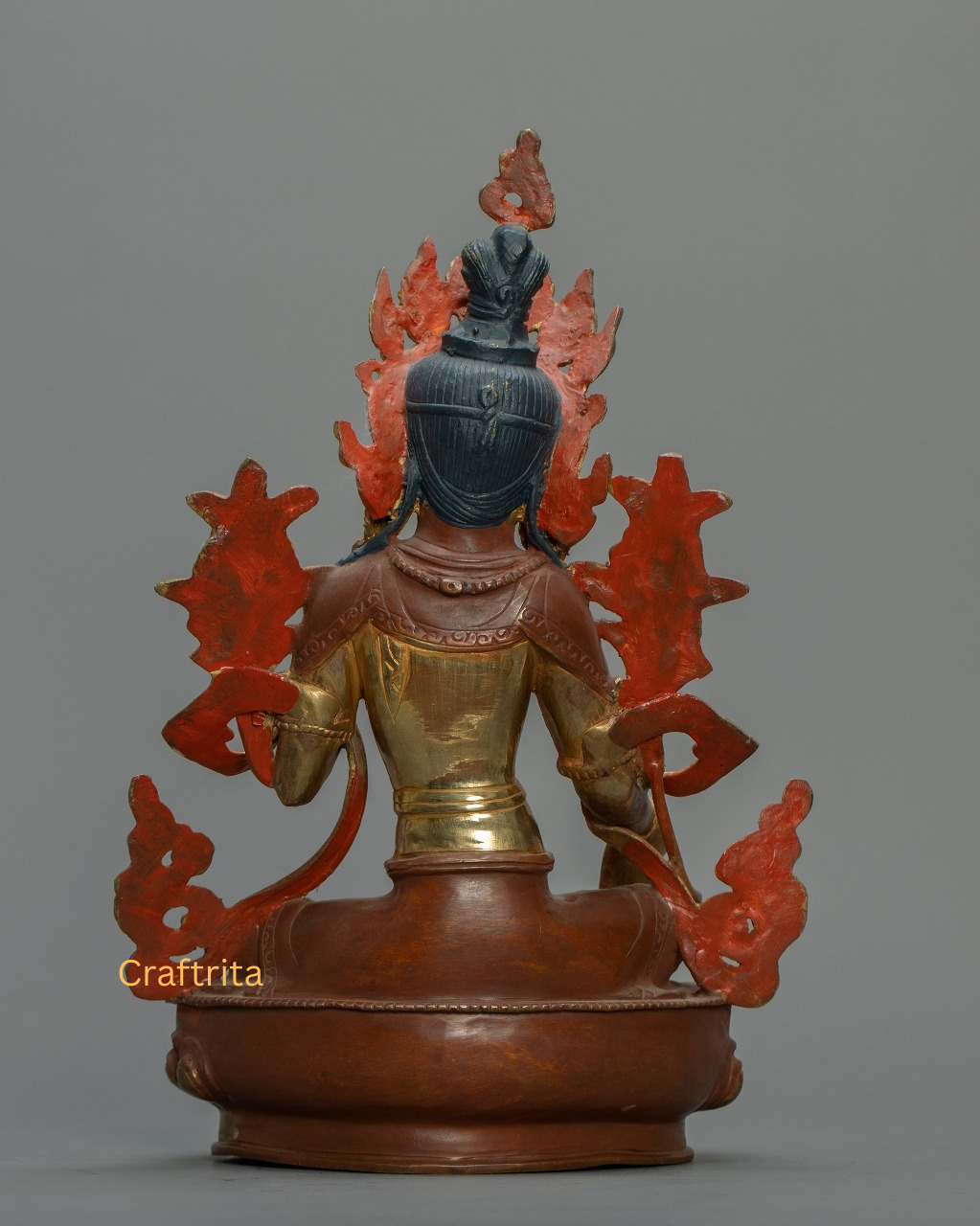 Handmade Green Tara Statue  – Tibetan Buddhist Deity from Nepal | Spiritual Decor