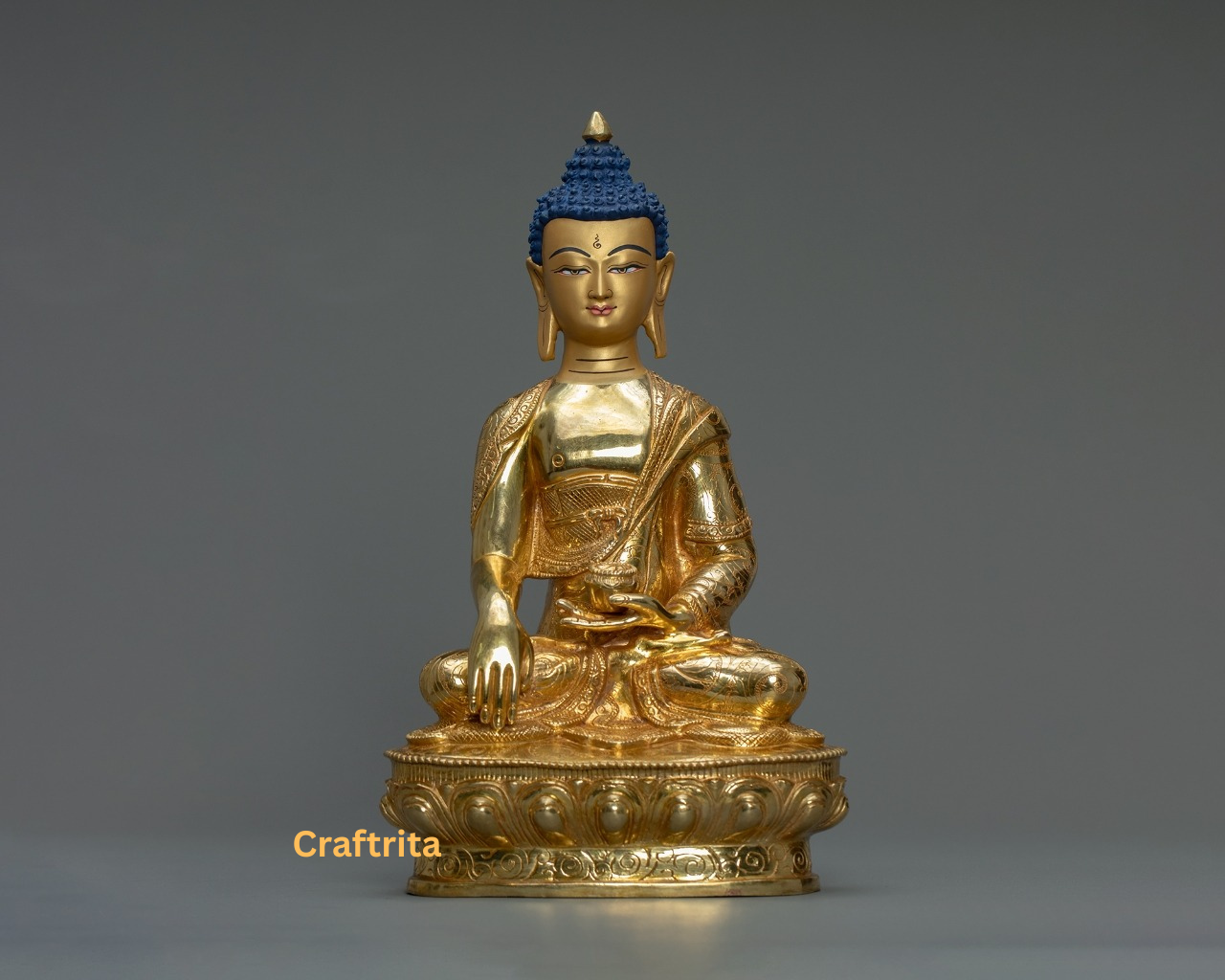 Shakyamuni Buddha Meditation Statue – Handcrafted in Nepal | Symbol of Enlightenment & Peace | Tibetan Buddhist Art for Home Decor