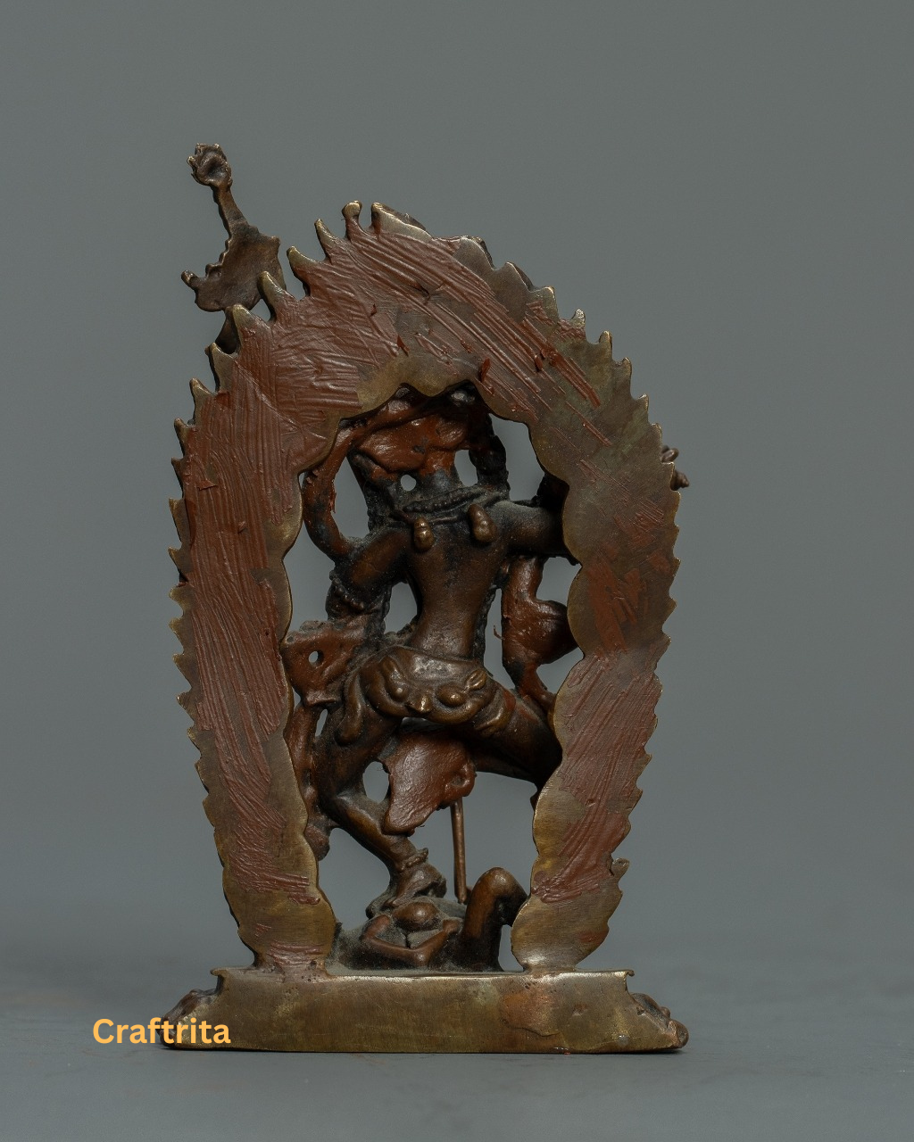 Vajravarahi Miniature Statue  – Handmade Oxidized Copper Body | Tibetan Buddhist Deity of Protection & Prosperity