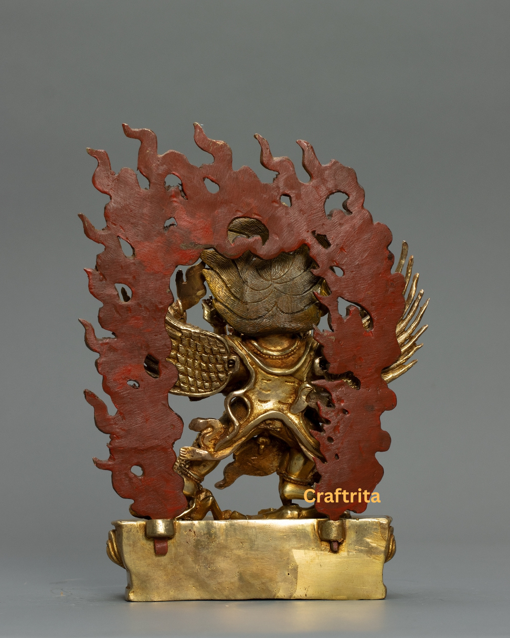 Vajrakilaya Statue 2.5kg – Handcrafted Tibetan Buddhist Deity Idol with Copper Body, 24K Gold Plating & Traditional Fire Gilding – Spiritual Home Decor & Altar Art