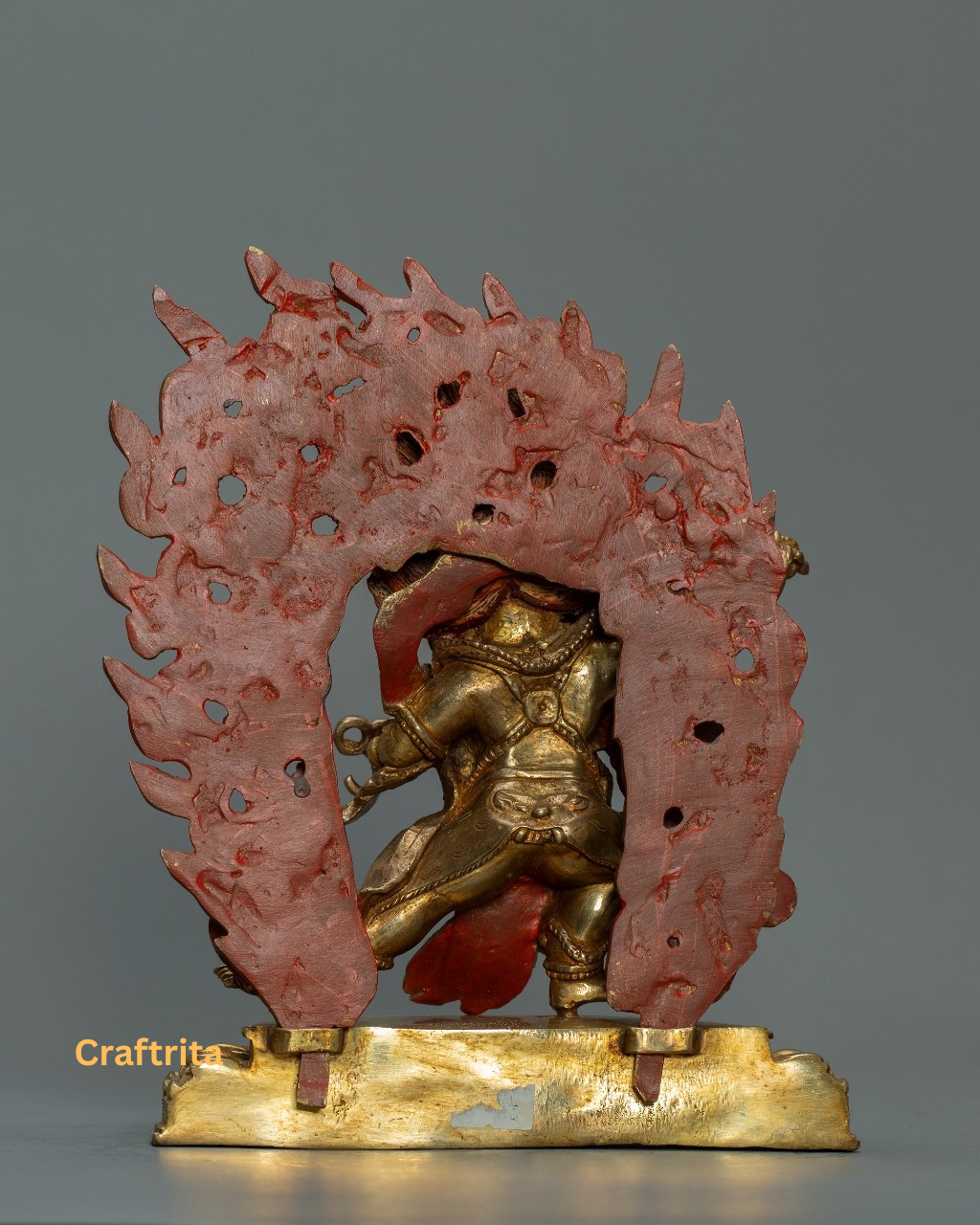 Powerful Vajrapani Statue  – Handmade Nepalese Bodhisattva of Power | Altar & Meditation Decor