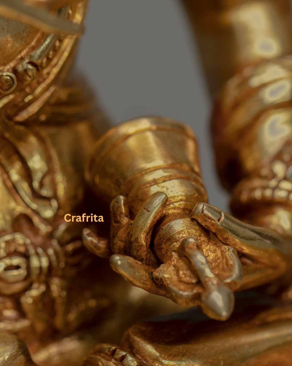 Vajrasattva Statue 3kg – Handmade in Nepal | Copper Body with 24K Gold Plating & Fire Gilding | Tibetan Buddhist Art & Spiritual Home Decor