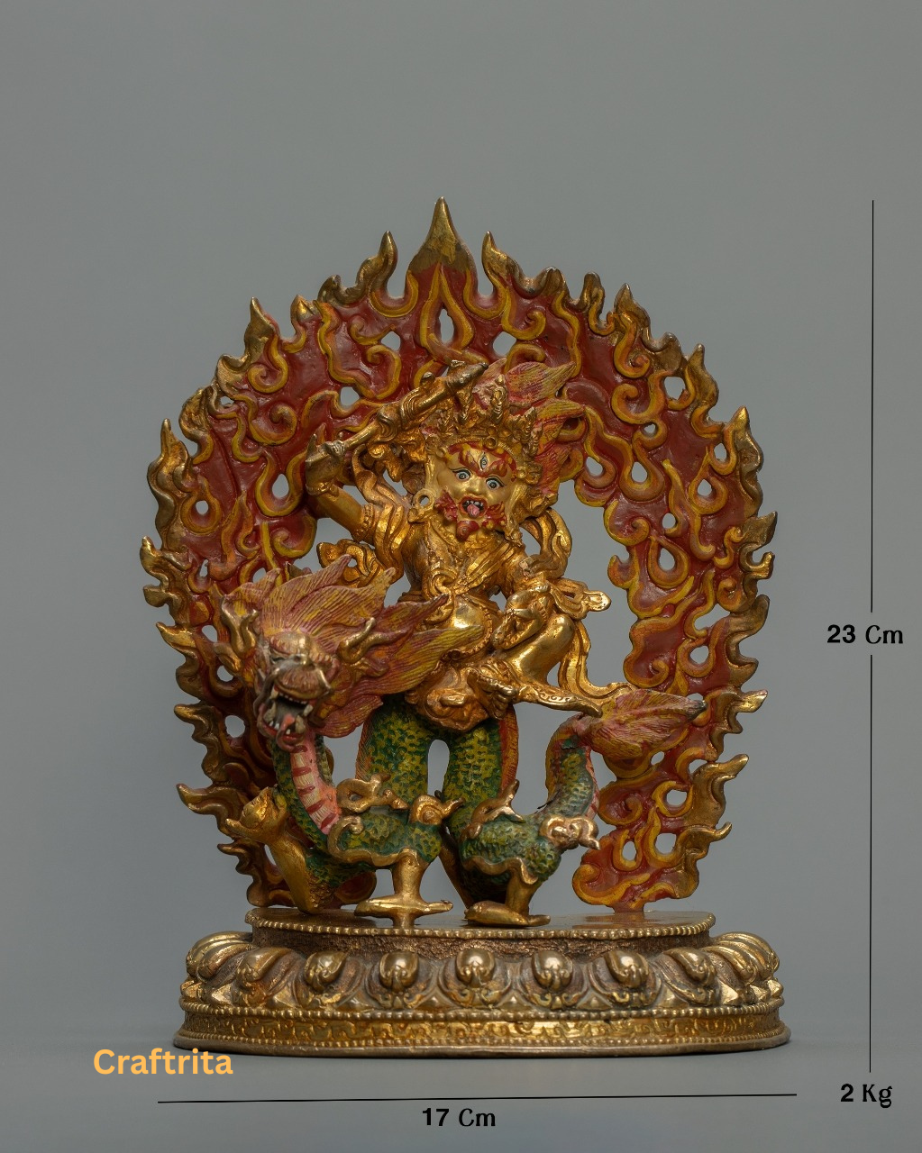 White Dzambhala Statue – Handmade in Nepal | Tibetan Buddhist Deity of Wealth & Prosperity Decor