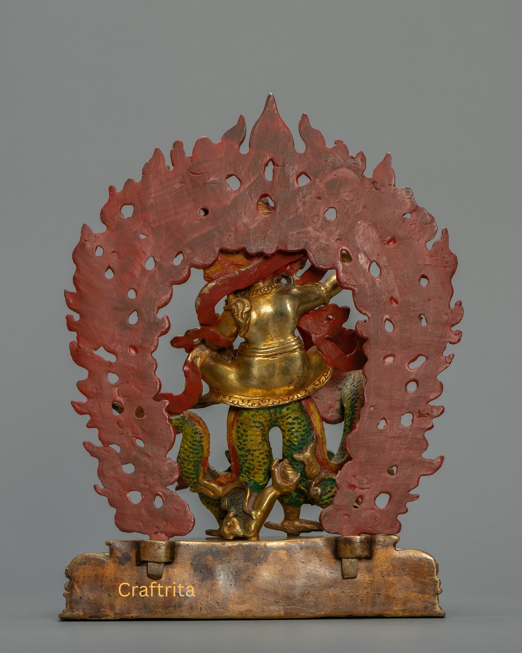 White Dzambhala Statue – Handmade in Nepal | Tibetan Buddhist Deity of Wealth & Prosperity Decor