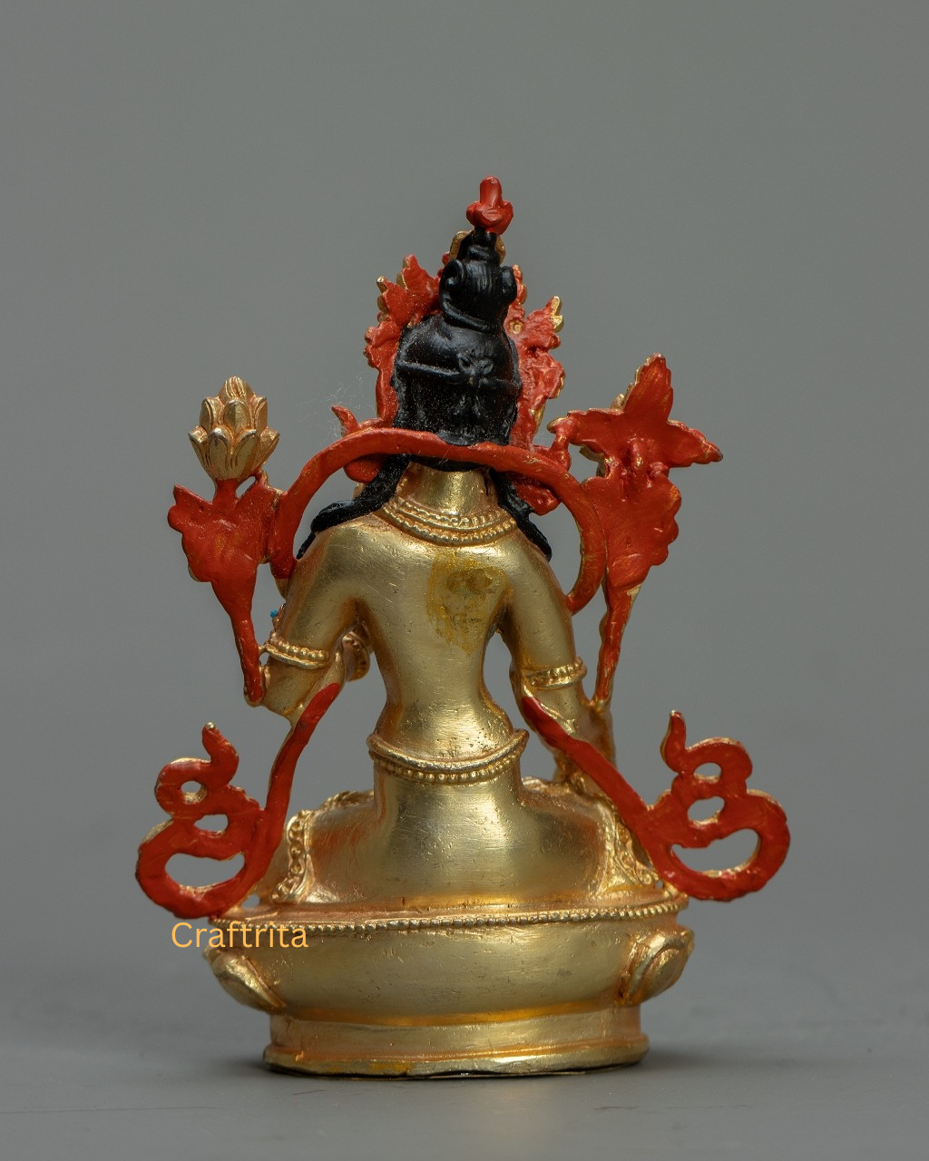 White Tara Statue 0.8kg – Copper Body with 24K Gold Plating by Fire Gilding | Handmade Tibetan Buddhist Goddess of Healing & Longevity