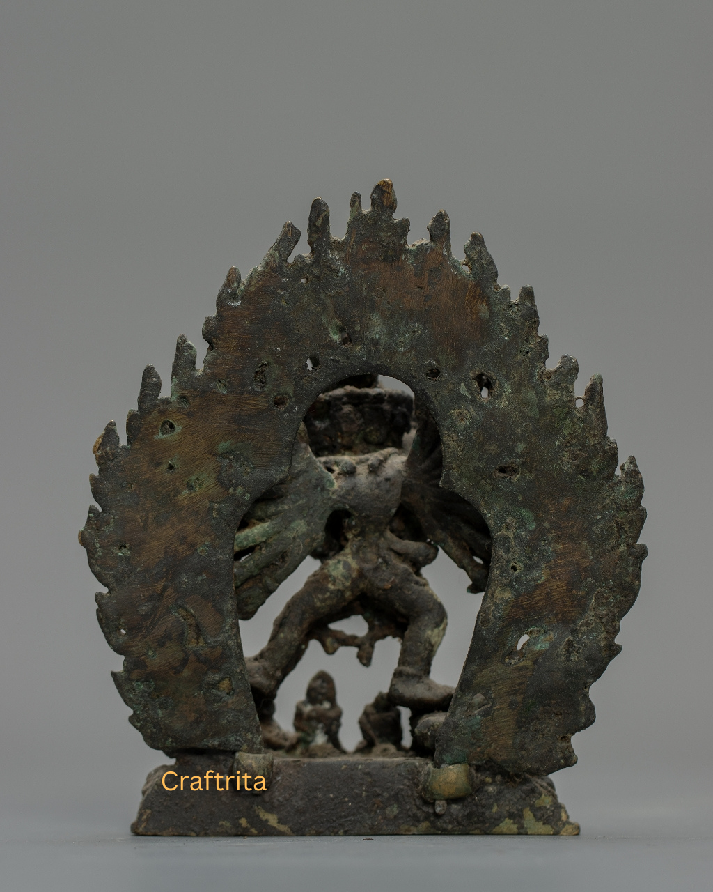 Yamantaka Statue 0.8kg – Handmade in Nepal | Copper Body with Antique Finish | Tibetan Buddhist Deity of Wisdom & Protection | Spiritual Art & Home Decor