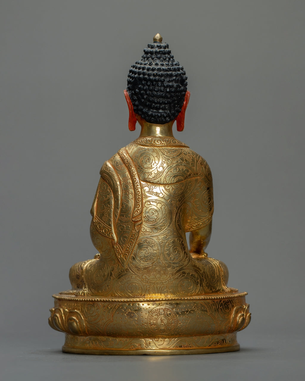 Shakyamuni Buddha Statue 3 KG – Handmade in Nepal | Copper Body with 24K Gold Plating & Fire Gold Gilding | Spiritual Buddhist Art & Home Décor